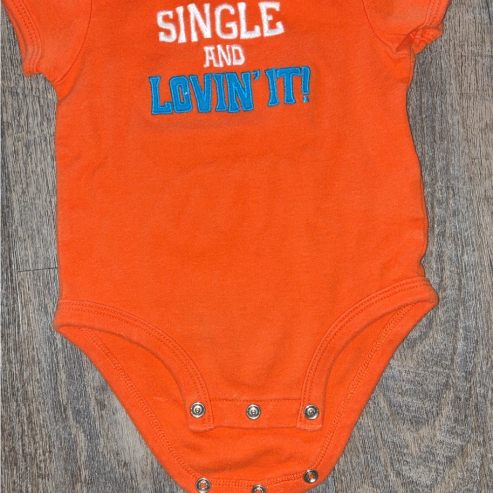 Carter's Orange Bodysuit Vibrant Cotton One Piece